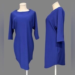 ASOS sapphire blue batwing kimono style textured dress